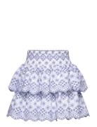 Skirt Schifflie Embroidery Lindex Blue