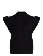 Frida Frill Waistcoat Sirup Copenhagen Black