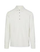 Ls Jacquard Wool Polo Calvin Klein Cream