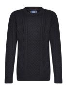 Jprblusean Knit Cable Crew Neck Jnr Jack & J S Navy