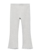 Ribbed Flared Leggings Mango Grey