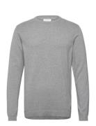 O Neck Recycled Yarn Knit Lindbergh Grey
