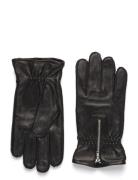 Ted Zip Leather Glove Jofama Black