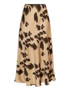 Mschclarette Irida Skirt Aop MSCH Copenhagen Beige