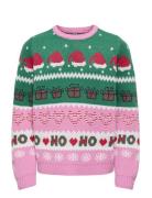 Koghoho Xmas Ls Pullover Knt Kids Only Pink