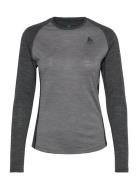 Odlo W Bl Top Crew Neck L/S Natural Performance Odlo Grey