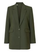 Slfrita Ls Relaxed Blazer Mel Noos Selected Khaki