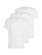 S/S V Neck 3Pk Calvin Klein White