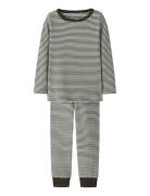 Nmnnightset Stripe Rib Noos Name It Brown
