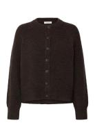 Slfrena Ls Knit Cardigan Camp Selected Brown