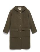 Mmkenya Hoodie Wool Coat MOS MOSH Khaki