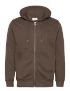 Recycled Zip Hoodie Sweat Lindbergh Brown