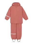 Rainwear Set W. Fleece CeLaVi Pink