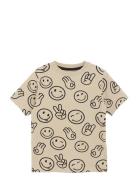 T-Shirt Ss Aop Minymo Cream