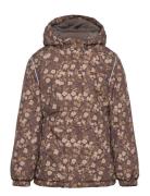 Winter Jacket Waist Aop Mikk-line Brown