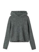 Nlfnulo Ls Short Knit W. Hood LMTD Grey