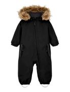 Baby Coverall W. Fake Fur Color Kids Black