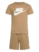 Ks-Knit Short Set Nike Beige