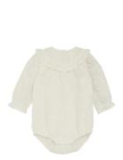 Romper Ls Woven En Fant Cream