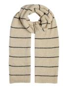 Pcnorma Long Stripe Scarf Bc Pieces Cream