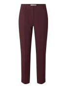 Slfrita-Ria Mw Cropped Pant Mel Noos Selected Burgundy