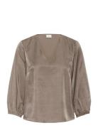 Kaida Blouse Kaffe Beige