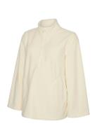 Mlmille L/S Zip Fleece Jacket Mamalicious Cream