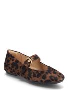Delicato Leopard Suede Mary Janes FitFlop Brown