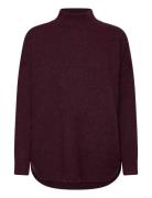 Vmplaza Ls Highnck Long Pullover Ga Noos Vero Moda Burgundy