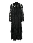 Yaslacilla Ls Lace Long Dress - Show YAS Black