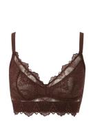 Lace Support Bra Understatement Underwear Brown