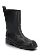 Biajesse Mid Pull On Boot Faux Leather Bianco Black