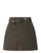 Pcselma Mw Denim Skirt D2D Fsy Pieces Brown