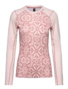 W Lifa Merino Midw Gra Crew Helly Hansen Pink
