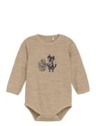 Body Ls, Solid W. Print CeLaVi Beige