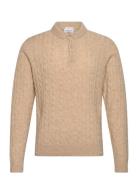 Lambswool L/S Button Polo Lindbergh Beige