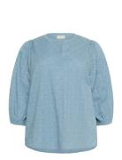 Kcloulou Blouse 3/4 Sl Kaffe Curve Blue
