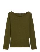 T-Shirts Long Sleeve Marc O'Polo Khaki