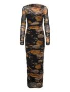 Althea Mesh Midi Dress Bardot Black