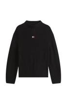 Tjw Mockneck Badge Sweater Tommy Jeans Black