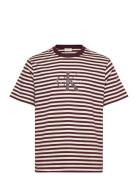 Ss 20S Stripe Jersey Monologo Cn Calvin Klein Jeans Burgundy