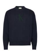Ls Cttn Cashmere 3D Logo Crwnk S Calvin Klein Jeans Navy