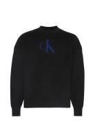 Ls Cttn Cashmere 3D Logo Crwnk S Calvin Klein Jeans Black