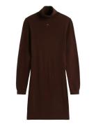 Tjw Ess Turtleneck Sweater Dress Tommy Jeans Brown