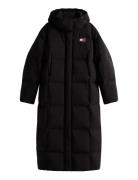 Tjw Alaska Grid Dwn Mxi Coat Ext Tommy Jeans Black