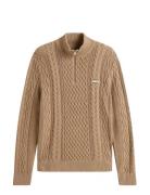 Tjm Slim Badge Cable Qrtr Zip Tommy Jeans Beige