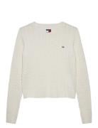 Tjw Cable Essential Sweater Tommy Jeans Cream