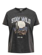 Carlucy Life Reg S/S Top Jrs Noos ONLY Carmakoma Grey