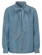 Denise Denim Blouse Newhouse Blue