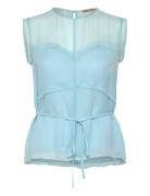 Delicate Crepe Chiffon Top Stella Nova Blue